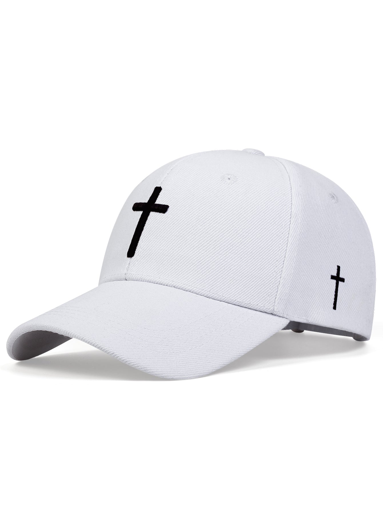 Men Cross Embroidered Baseball Cap for Daily Life and Outdoor Street