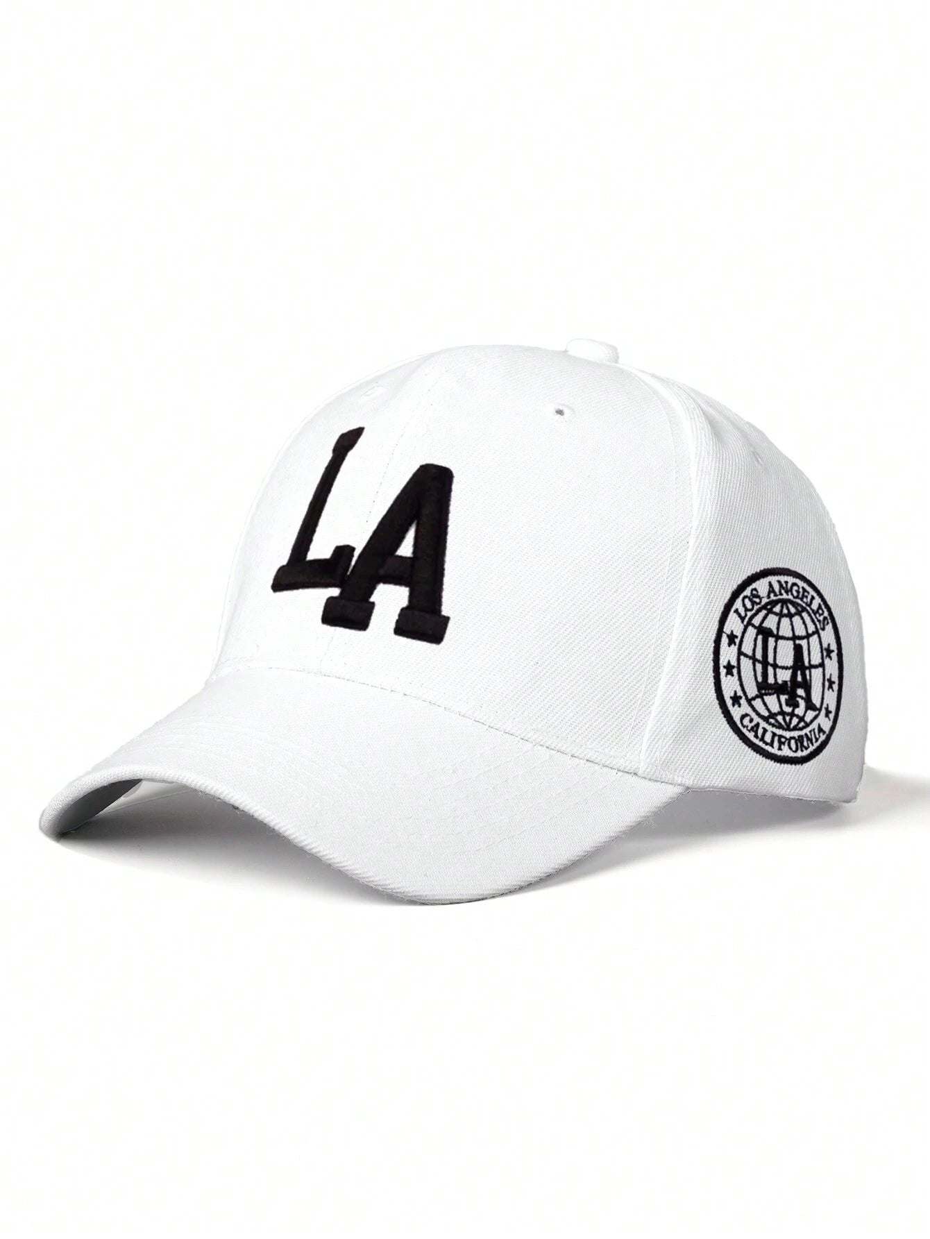 1Pc Embroidered LA Graphic Baseball Cap, Outdoor Soft Top Sun Visor Hat, Adjustable Brim for Men and Women, Spring Autumn Travel Beach Resort, Y2K Style