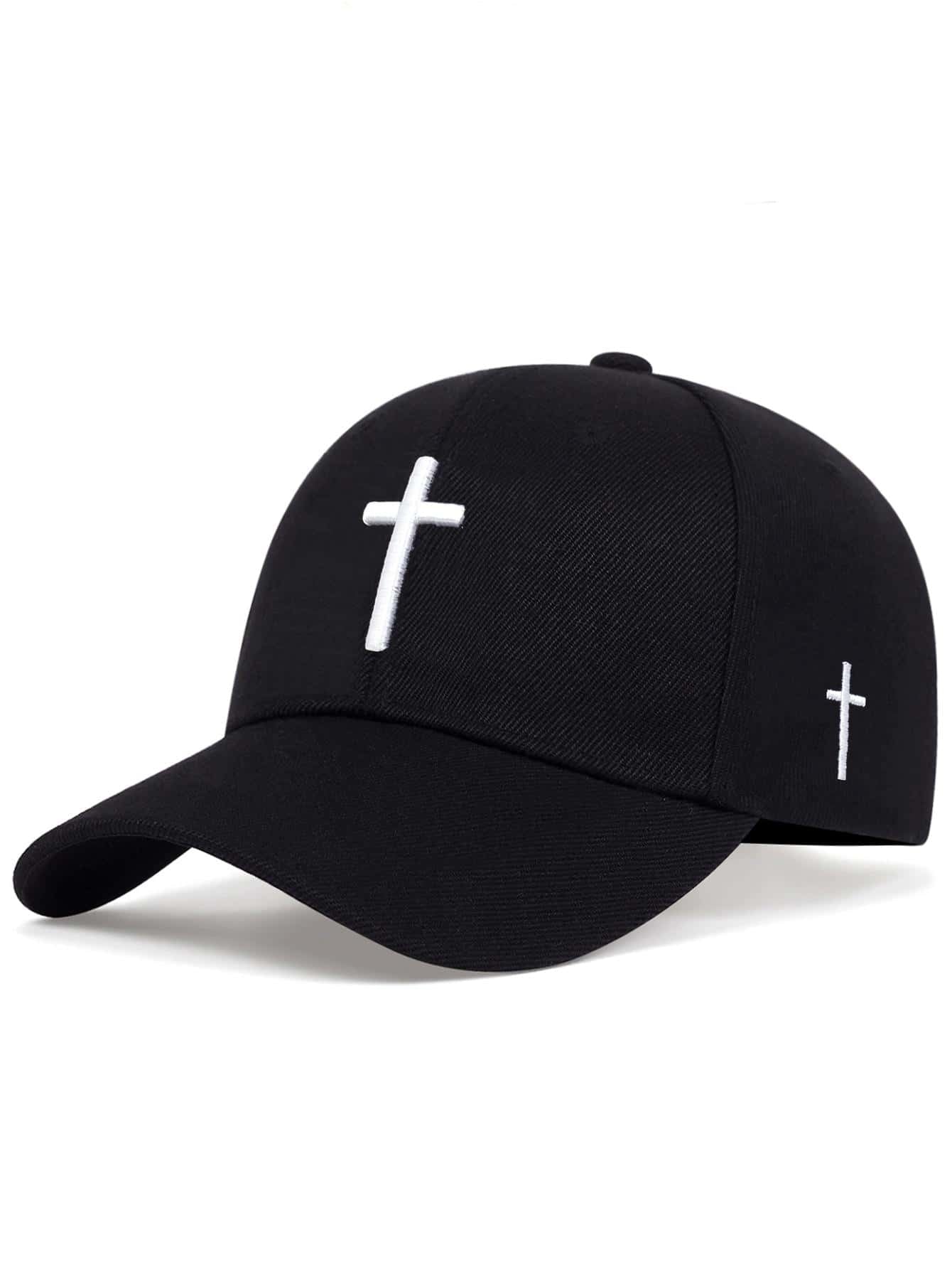 1Pc Men Cross Embroidered Baseball Cap for Spring and Autumn Daily Wear Casual