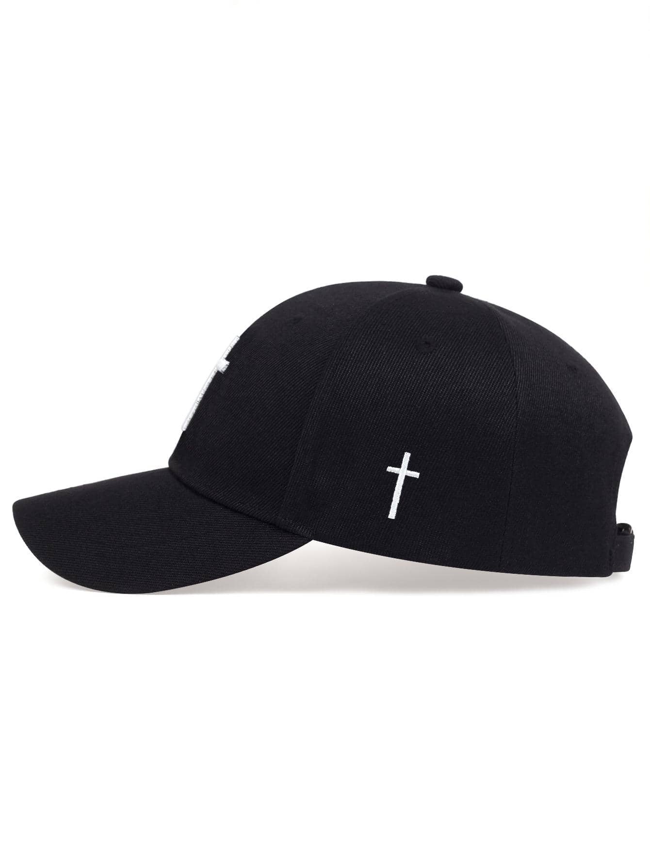 1Pc Men Cross Embroidered Baseball Cap for Spring and Autumn Daily Wear Casual