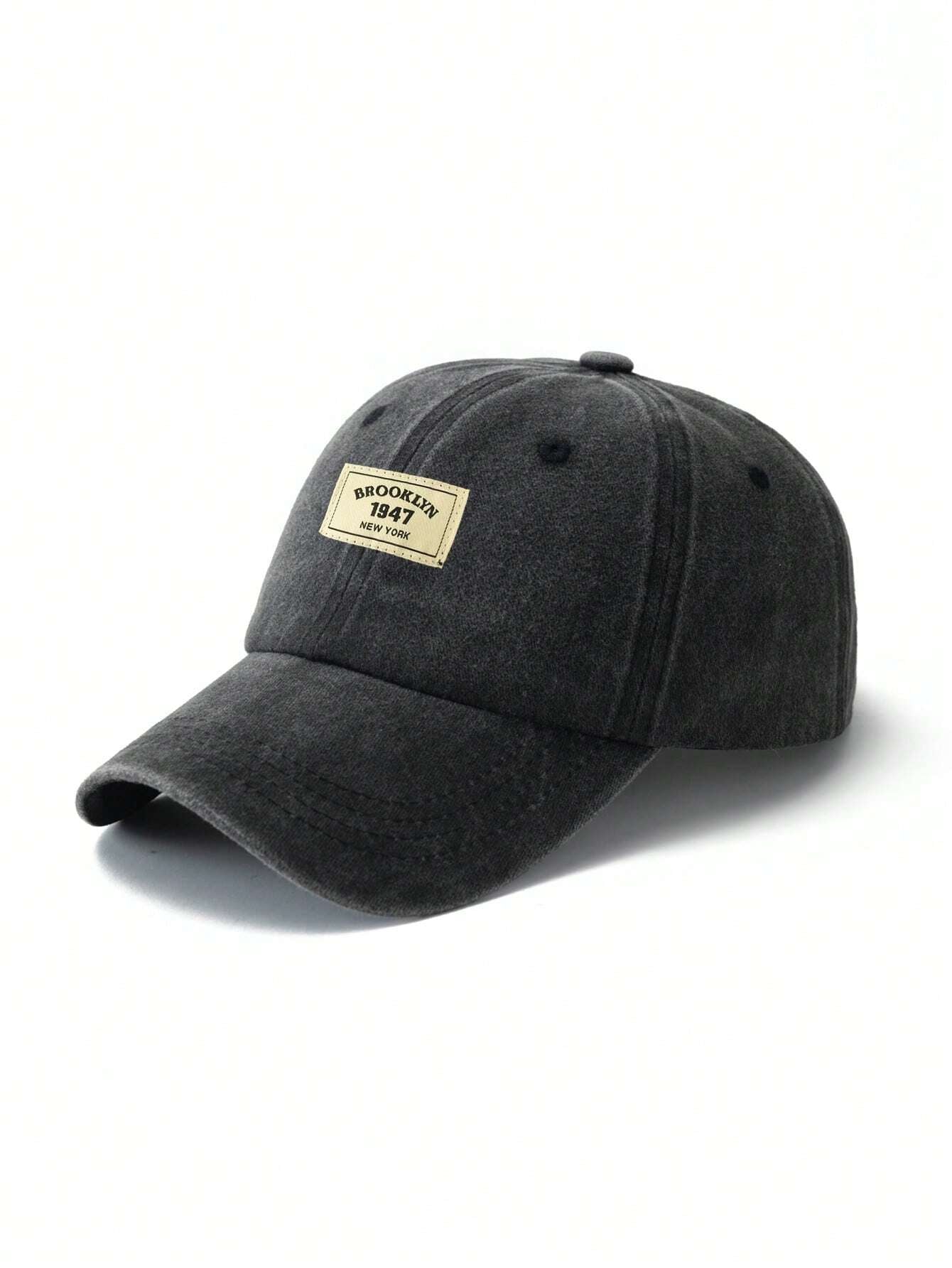 1Pc Unisex Light Grey Outdoor Fashionable Adjustable Washed Baseball Cap