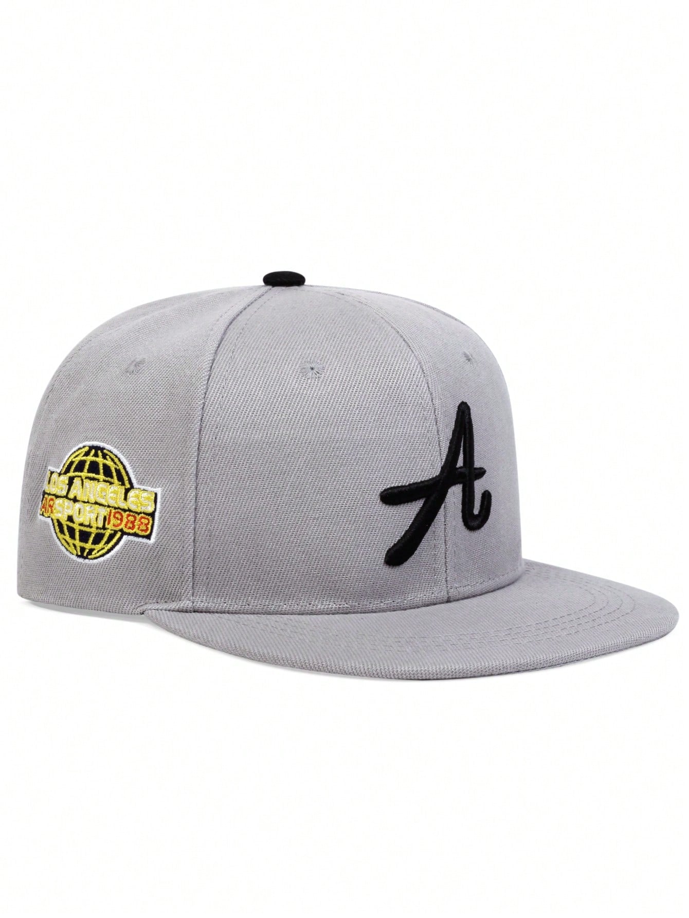 AR 1Pc Men'S Gothic Style Alphabet Embroidered Baseball Cap - Adjustable Sun Protection Sun Hat for Casual Outdoor Wear in Spring and Autumn Street