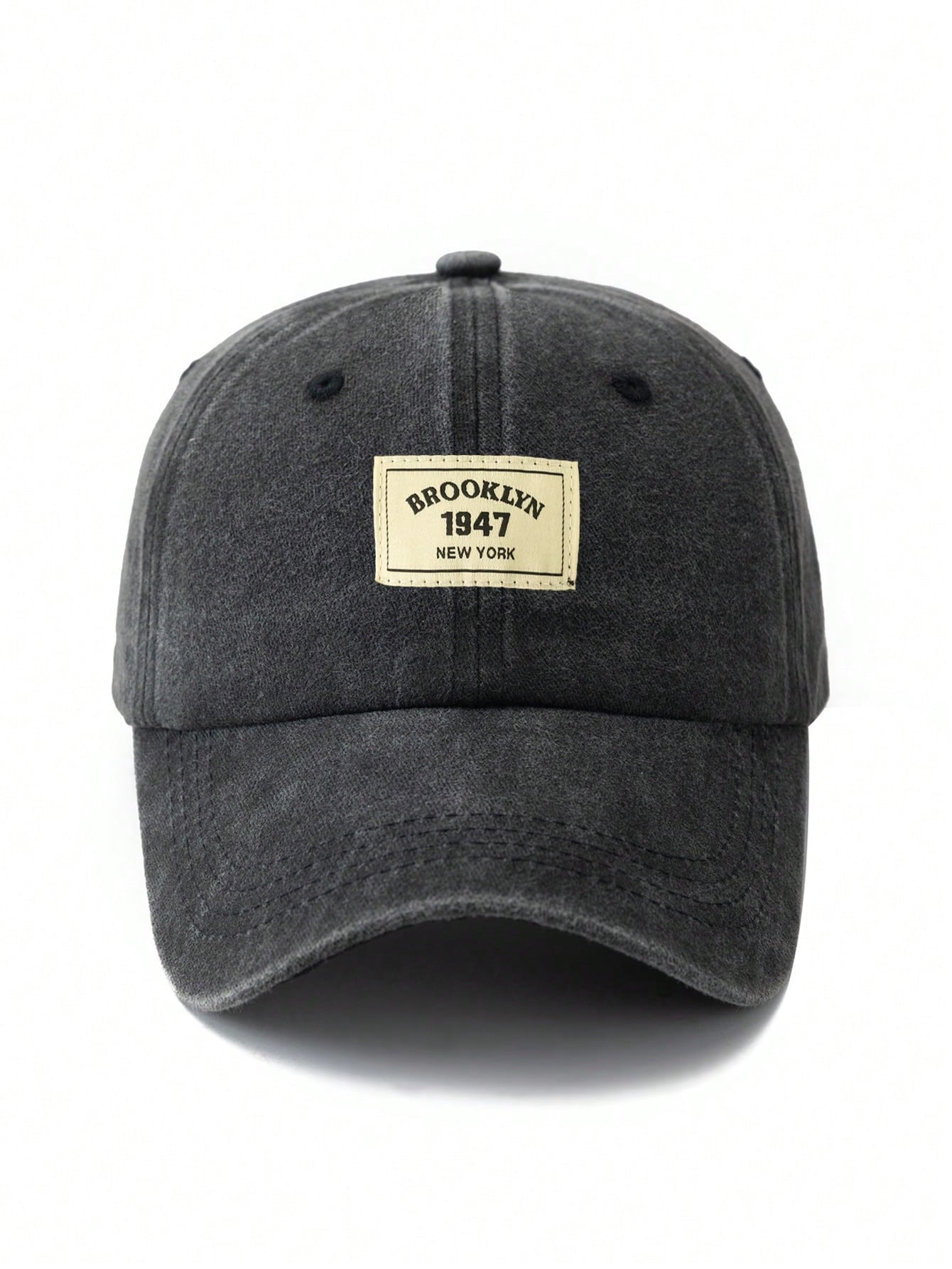 1Pc Unisex Light Grey Outdoor Fashionable Adjustable Washed Baseball Cap