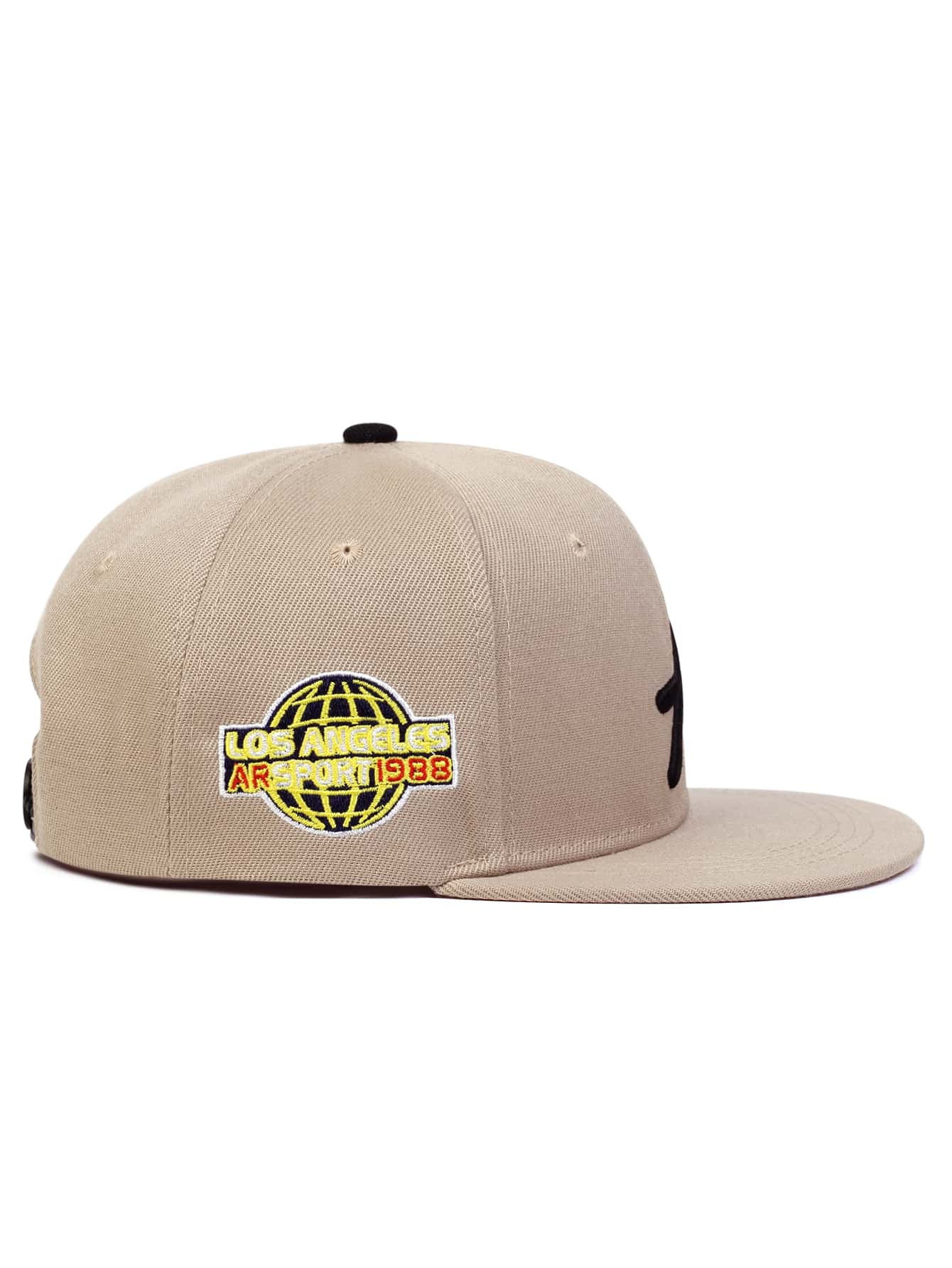 AR Men Letter Embroidered Baseball Cap for Daily Life and Outdoor Street