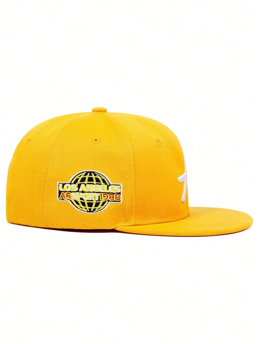 AR 1Pc Men'S Gothic Alphabet Embroidery Baseball Cap with Adjustable Strap for Outdoor Sports, Sun Protection in Spring & Autumn Street